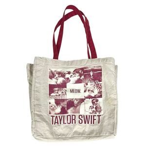 Taylor Swift Official Merch Tote Bag Cats Meow from Red Tour Canvas RARE
